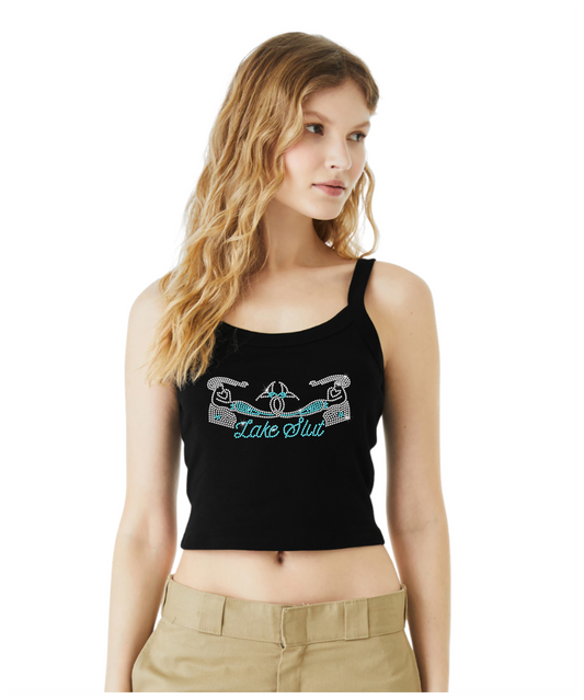 Lake Slut Rhinestone Tank Top