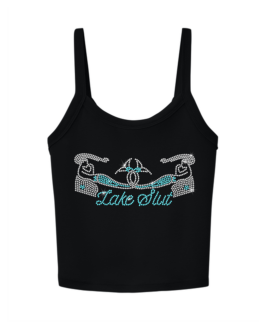 Lake Slut Rhinestone Tank Top
