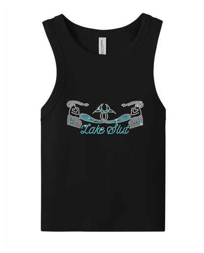 Lake Slut Rhinestone Tank Top