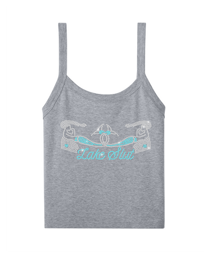 Lake Slut Rhinestone Tank Top