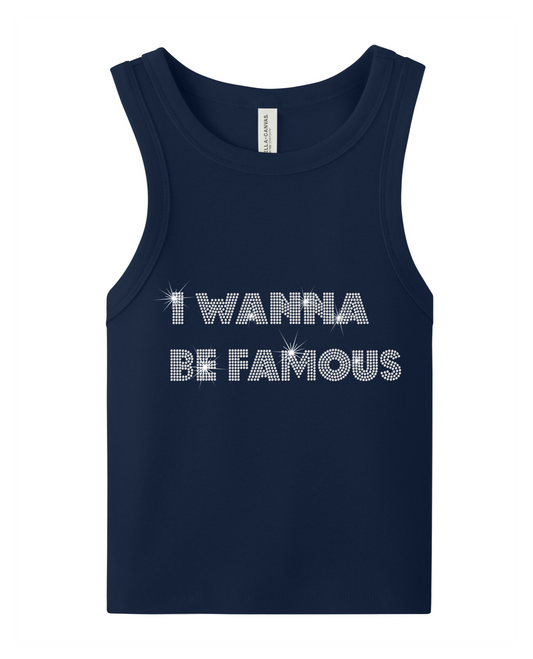 I Wanna Be Famous Rhinestone Tank Top