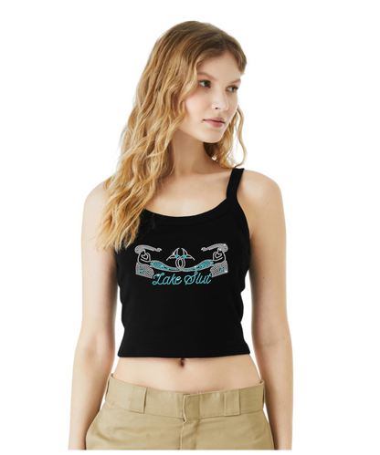 Lake Slut Rhinestone Tank Top