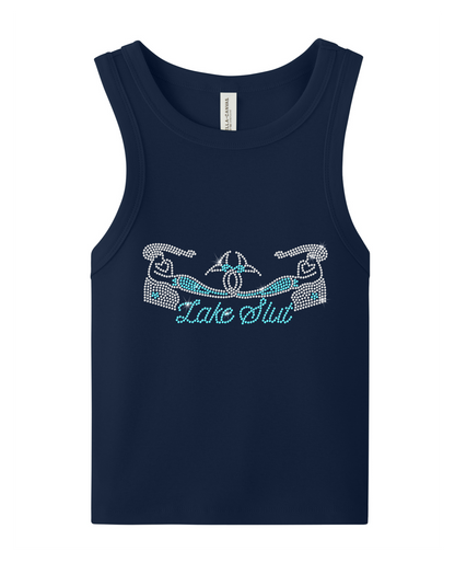 Lake Slut Rhinestone Tank Top
