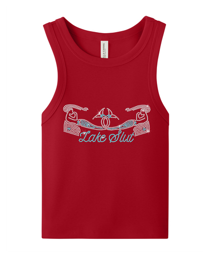 Lake Slut Rhinestone Tank Top