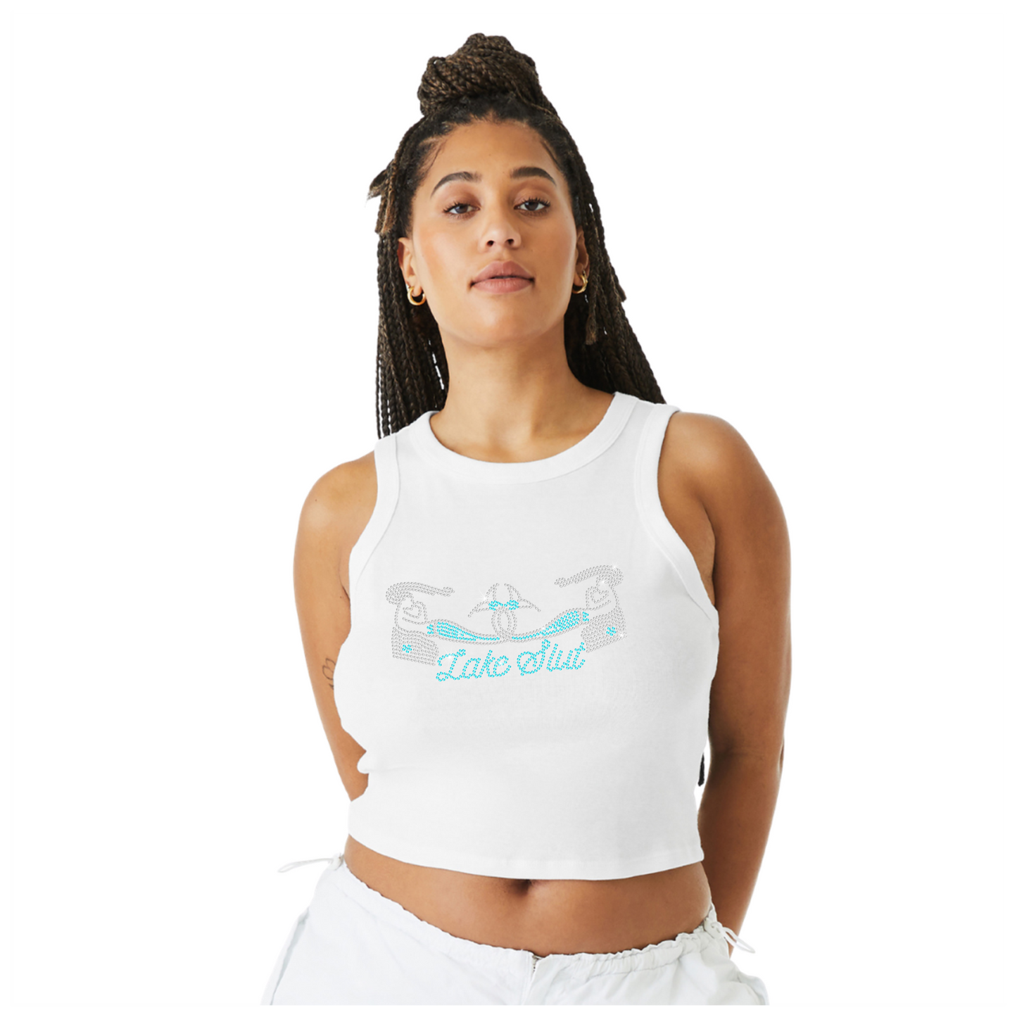 Lake Slut Rhinestone Tank Top